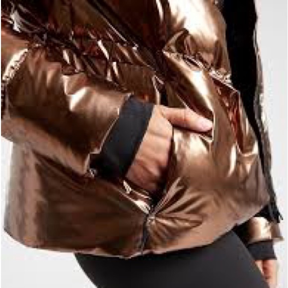 Athleta Metallic Puffer Jacket - Picture 2 of 4